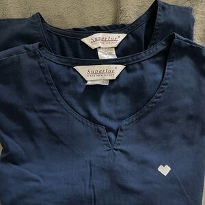 Superior Uniform Group Navy Scrub Tops